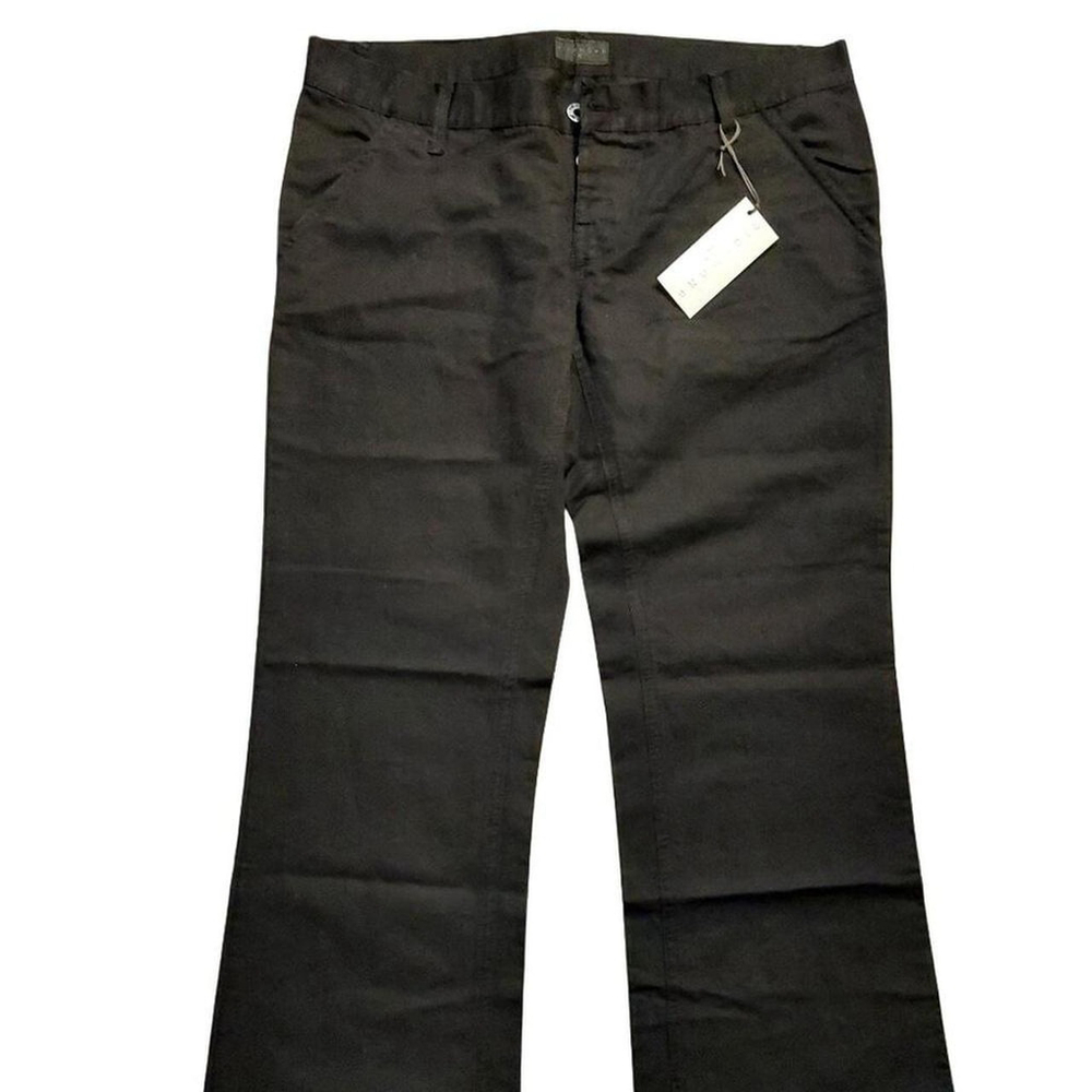 Richmond X Black Cotton Pants w/ Red Zipper Accent Sz 52 Vintage NWT